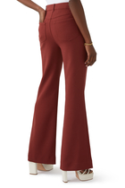 Flared High-Waisted Trousers